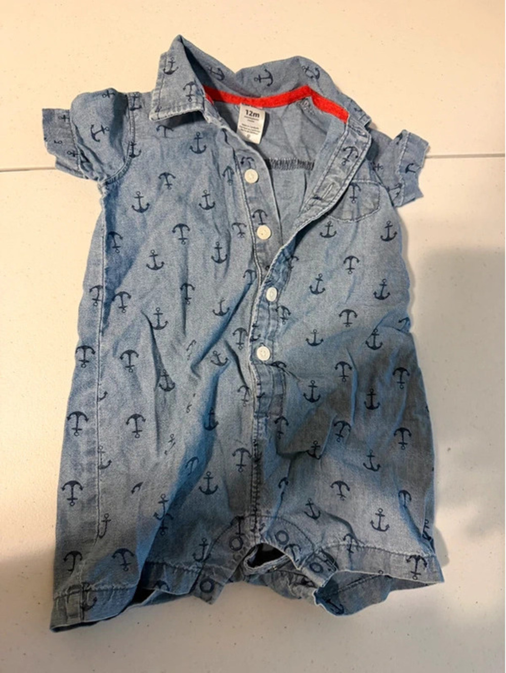 Carter's 12M Anchor Print Romper